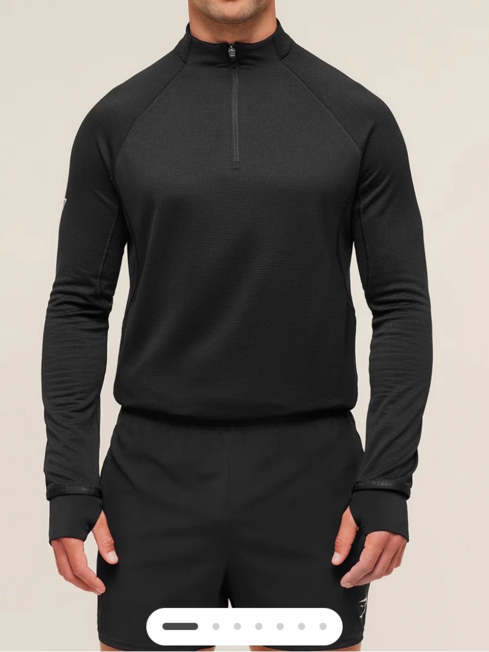 Men's Black Quarter-Zip Performance Pullover